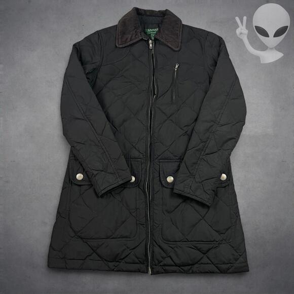 Lauren Ralph Lauren Jackets & Blazers - LRL Ralph Lauren Coat Small Black Quilted Long Puffer Winter Jacket Vintage